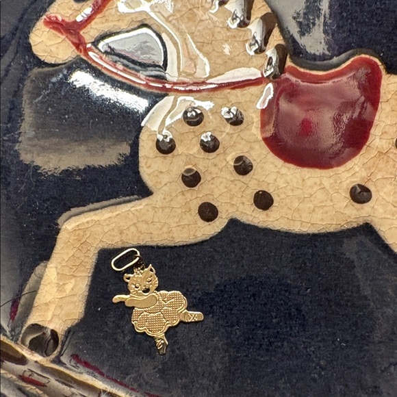 14 K gold Cat Ballerina Pendant - Picture 4 of 4